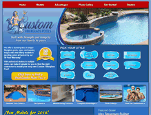 Tablet Screenshot of custom-fiberglasspools.com